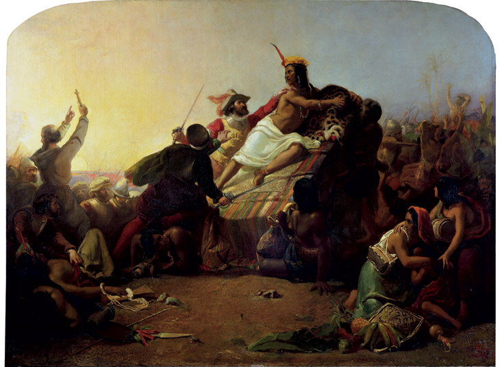Pizarro og hans conquistadorer